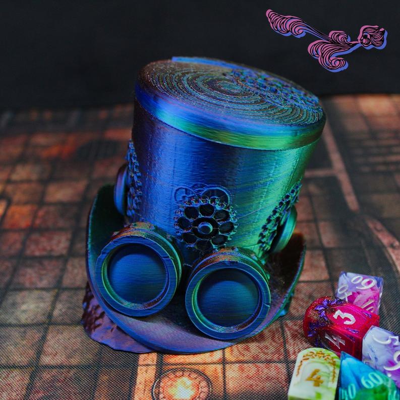 Caja de dados: Sombrero steampunk 1